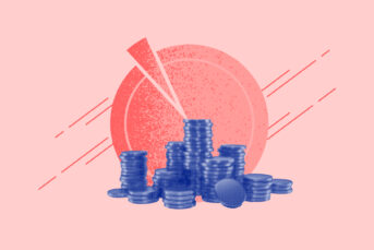 Pie chart showing market cap of coins and crypto