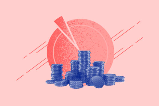 Pie chart showing market cap of coins and crypto