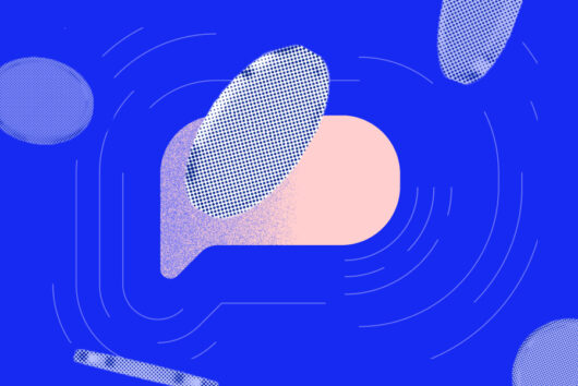 Various generic tokens and a speech bubble